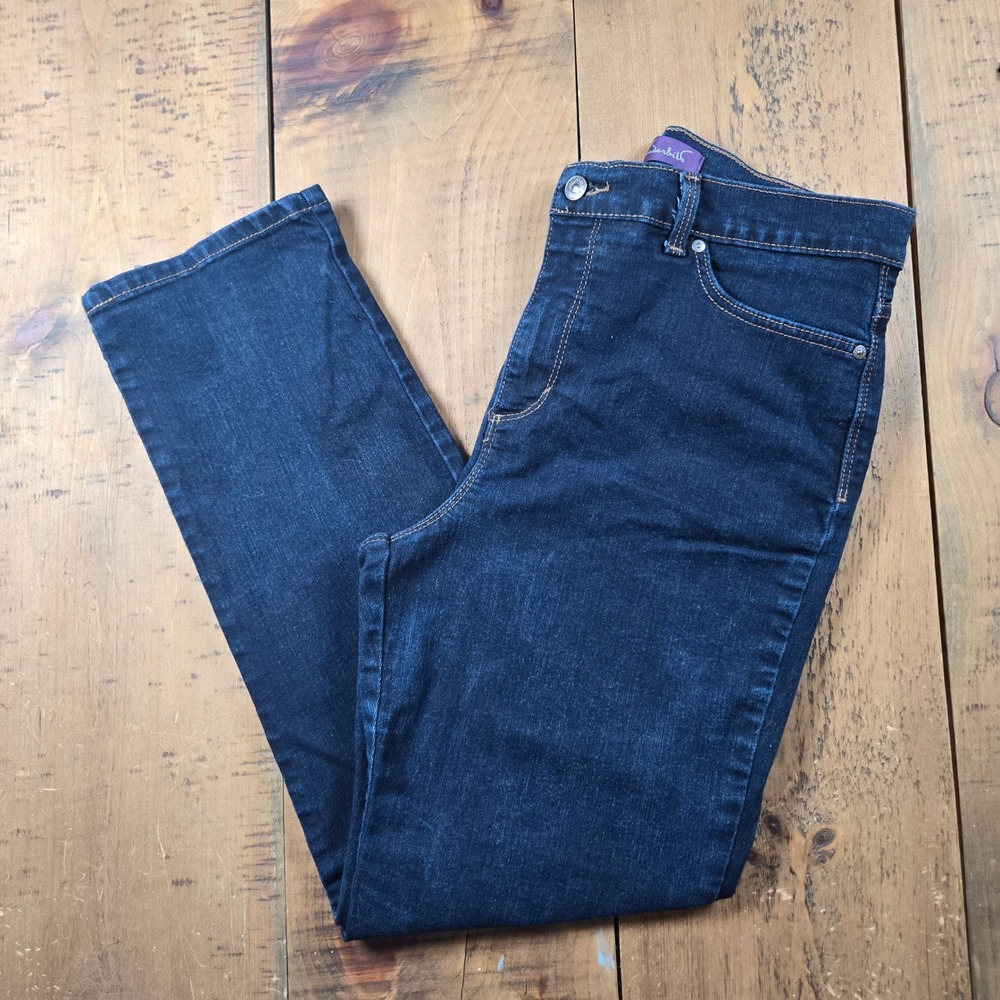 Gloria Vanderbilt Amanda High Rise Tapered Jeans Dark Wash Blue Size 14 Average